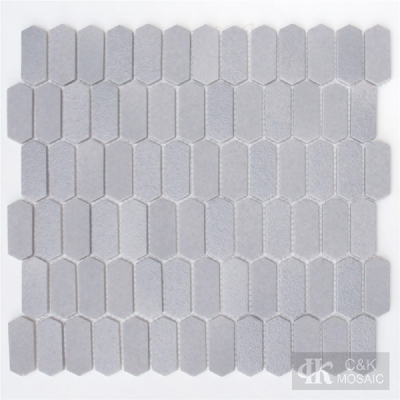 Hot Selling Grey Hexagon Glass Recycled Glass Mosaic For Bathroom MNZM2006