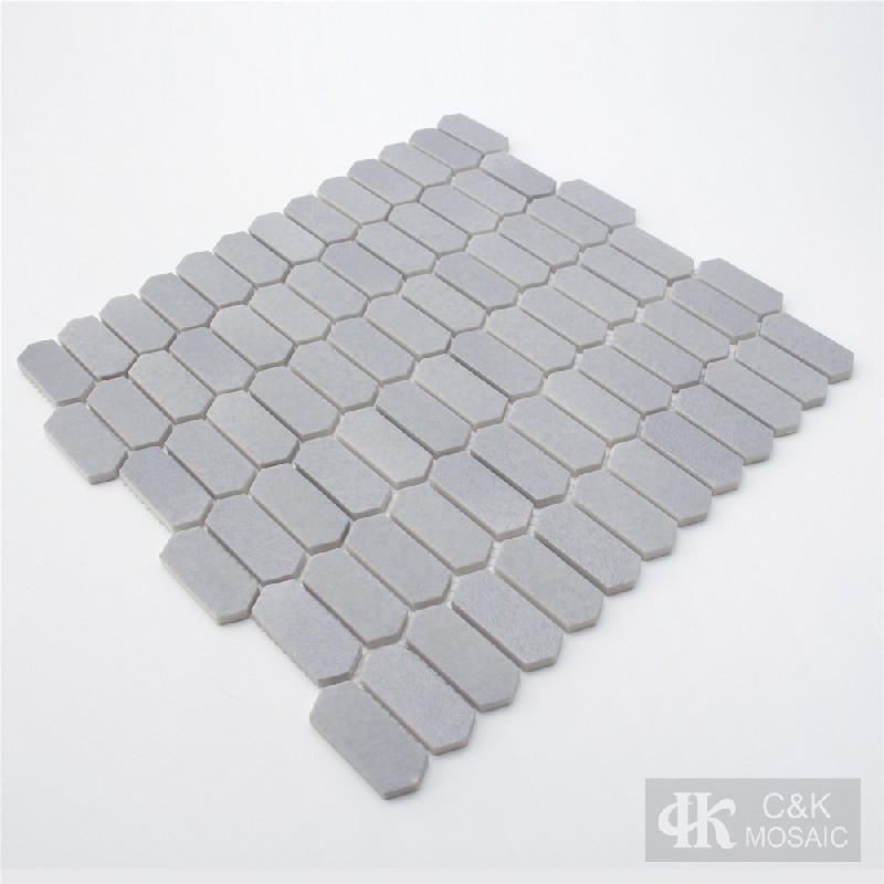 Hot Selling Grey Hexagon Glass Recycled Glass Mosaic For Bathroom MNZM2006