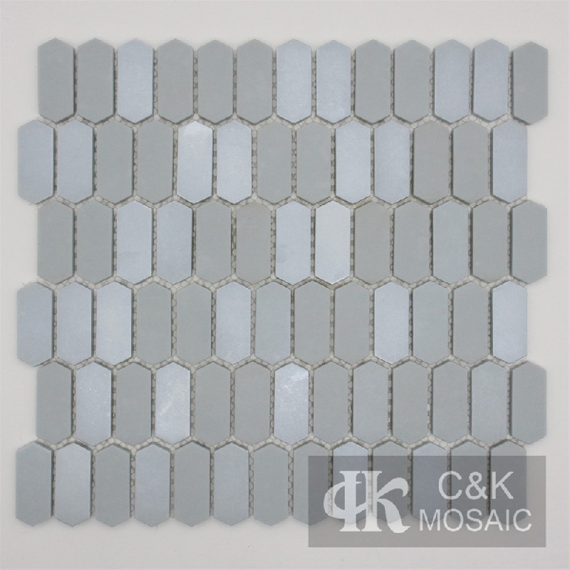 Colorful Grey Hexagon Glass Recycled glass mosaic for backsplash MSZPA7006