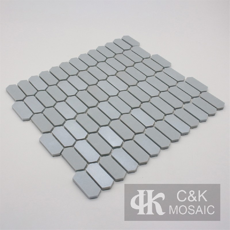 Colorful Grey Hexagon Glass Recycled glass mosaic for backsplash MSZPA7006