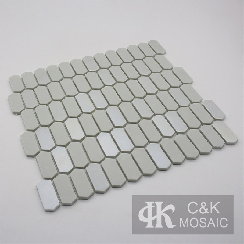 Hot selling Grey Hexagon Glass Recycled glass mosaic for backsplash MSZPA6005