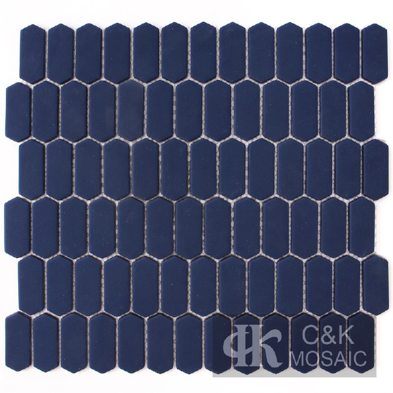 Hot selling Blue Hexagon Glass Recycled glass mosaic for backsplash SZM120