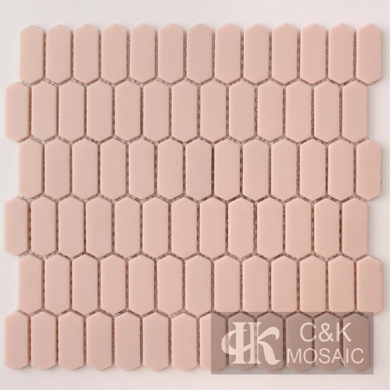 Hot selling Pink Picket Glass Recycled glass mosaic for backsplash SZM110