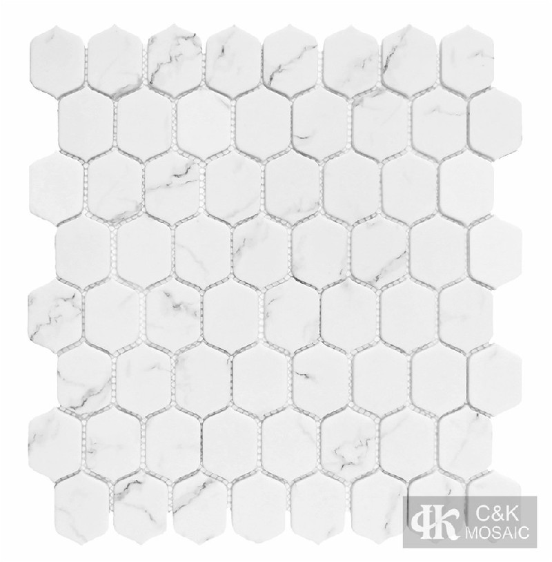 New White Lantern Glass Inkjet Printing Mosaic For Kitchen SGQ105