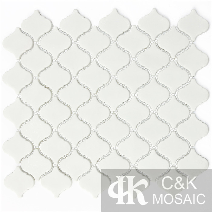 Fashion White Lantern Glass Recycled glass mosaic for backsplash SEM100