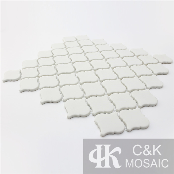 Fashion White Lantern Glass Recycled glass mosaic for backsplash SEM100