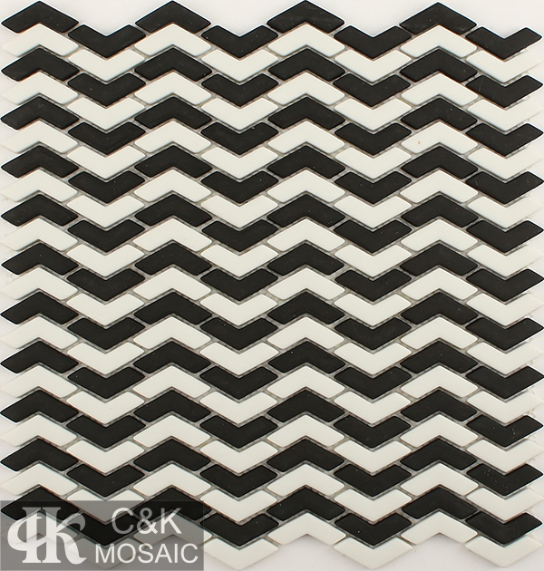 Hot selling Mixed Chevron Glass Recycled glass mosaic for backsplash MSAM8002B