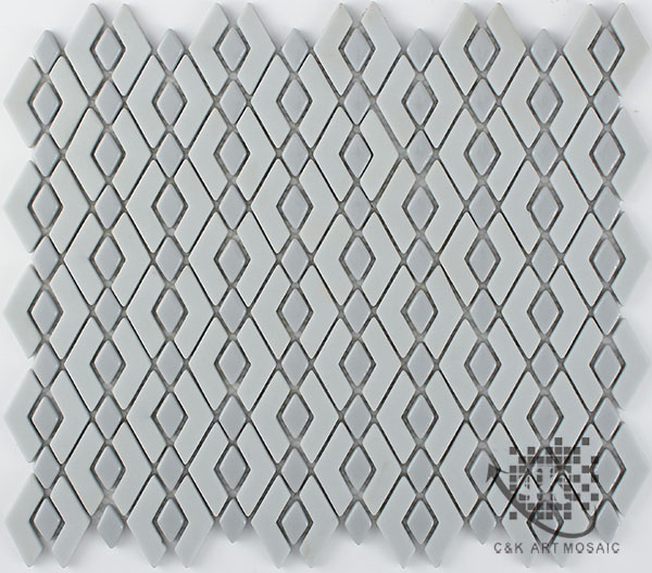 Unique Grey Chevron Glass Recycled glass mosaic for backsplash MSAM2012