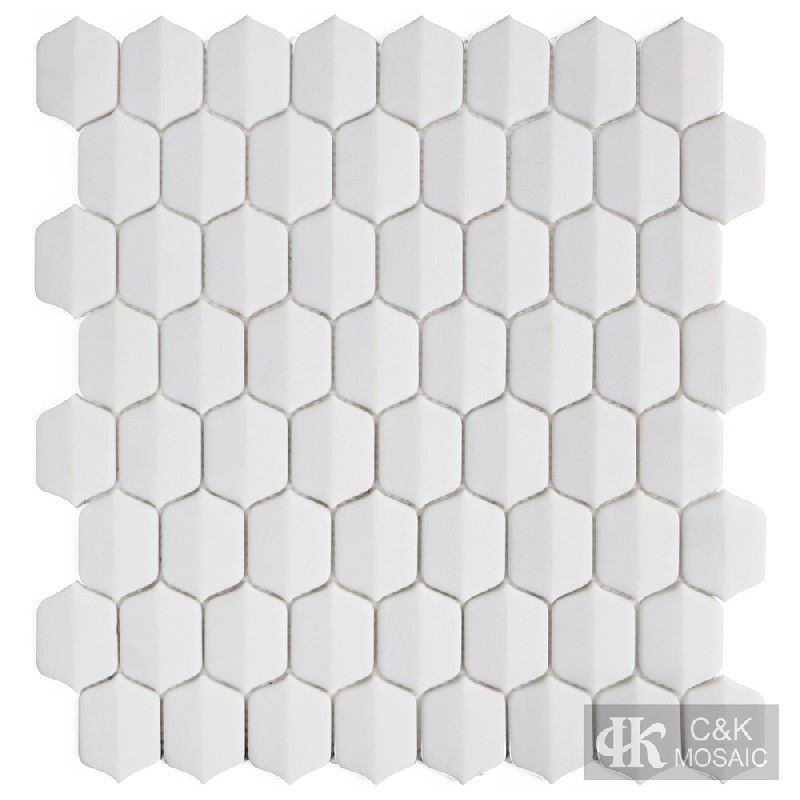 Fashion White Diamond Glass Recycled glass mosaic for backsplash SGN100