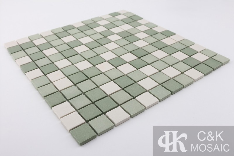 Green Mixed Square Ceramic Mosaic Tile for Wall and Floor MTSM6002