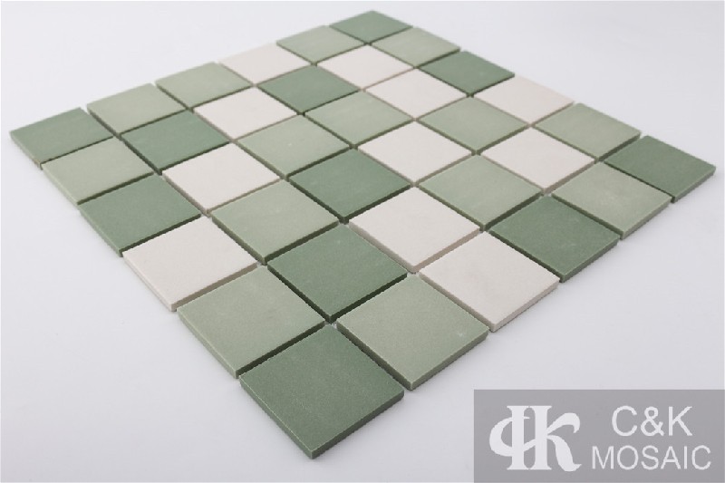Green Mixed Square Ceramic Mosaic Tile for Wall and Floor MTSM6003