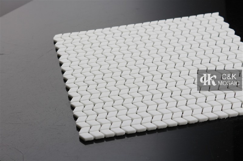 Hot selling White Diamond Glass Recycled glass mosaic for backsplash SLM100Z