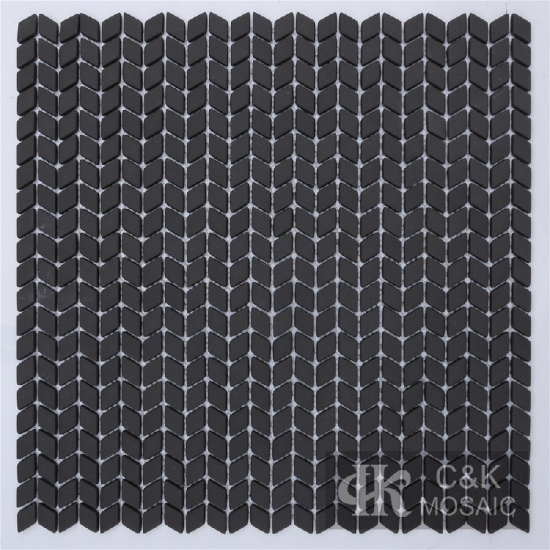 Hot selling Black Diamond Glass Recycled glass mosaic for backsplash SLM56Z