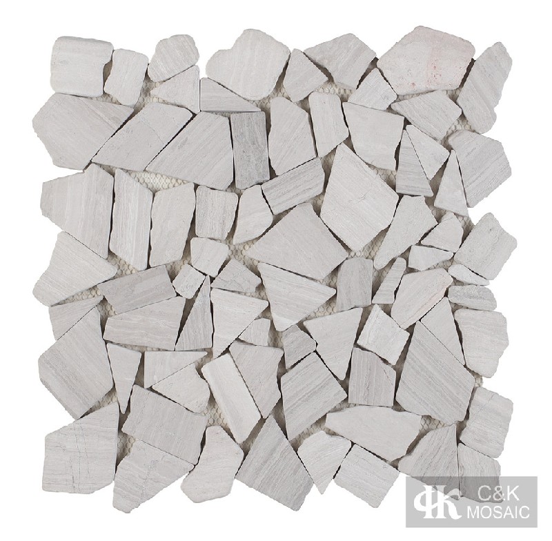 Modern Greywood Irregular Marble Mosaic for Wall and Floor ALST006