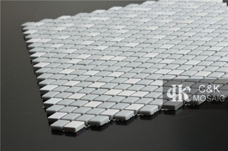 Hot selling Grey Diamond Glass Recycled glass mosaic for backsplash MSLM2070