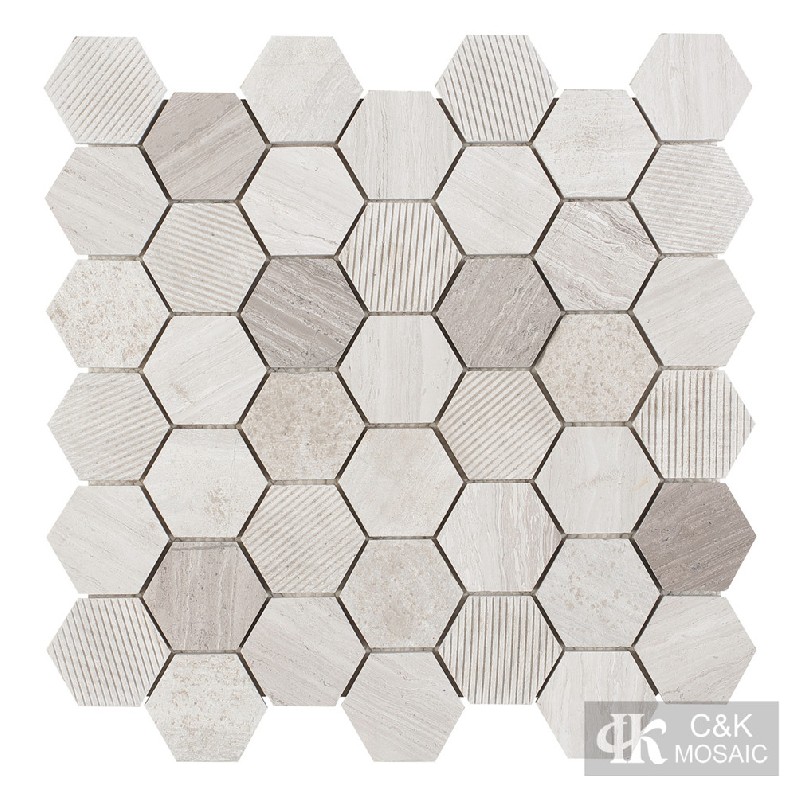 Modern Grey Hexagon Marble Mosaic for Wall and Floor ALST017