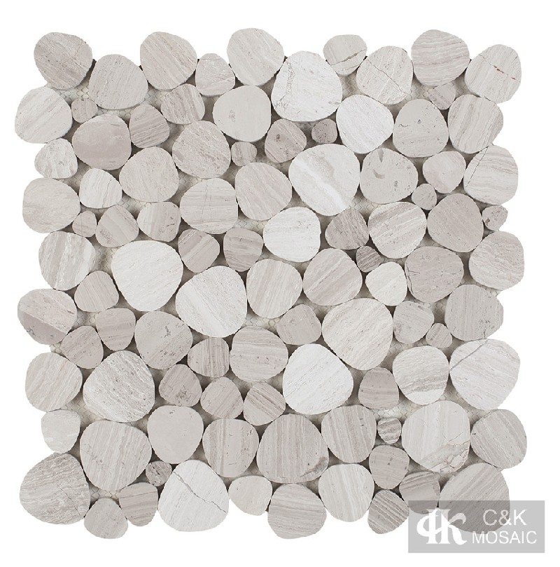 Modern Greywood Pebble Marble Mosaic for Wall and Floor ALST003