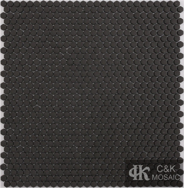 Hot selling Black Hexagon Glass Recycled glass mosaic for backsplash 10SHM57