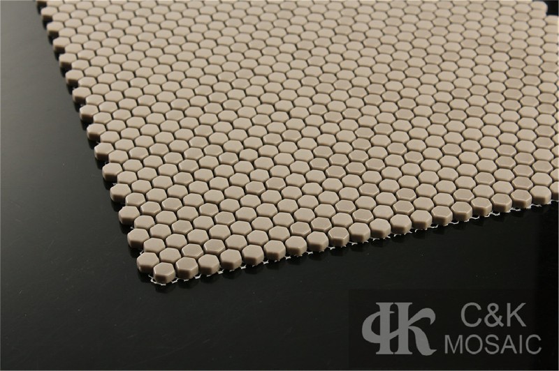 Hot selling Grey Hexagon Glass Recycled glass mosaic for backsplash MSHM2036