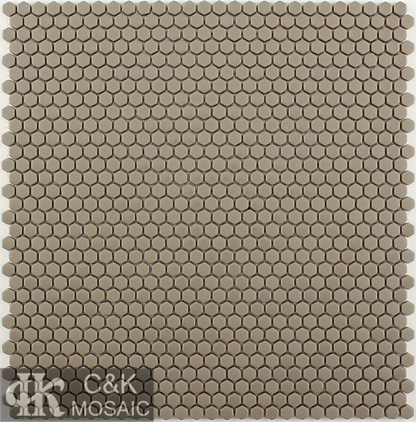 Hot selling Grey Hexagon Glass Recycled glass mosaic for backsplash MSHM2036