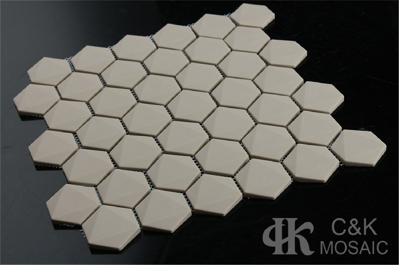 Unique Grey Hexagon Glass Recycled glass mosaic for backsplash 48SHNA75