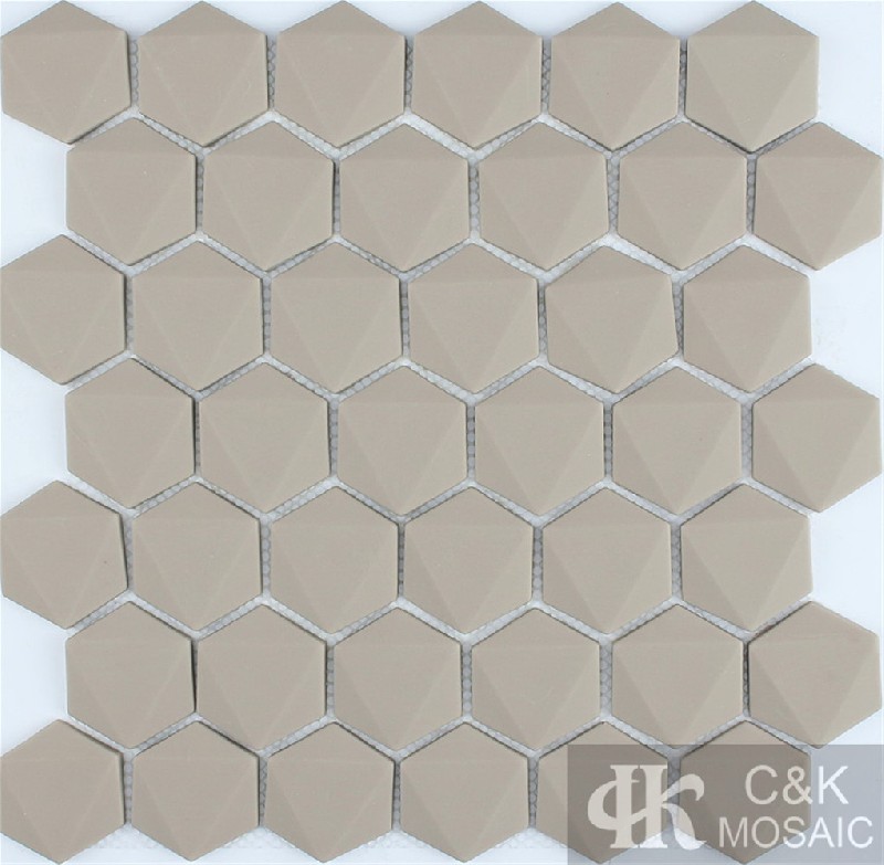 Unique Grey Hexagon Glass Recycled glass mosaic for backsplash 48SHNA75