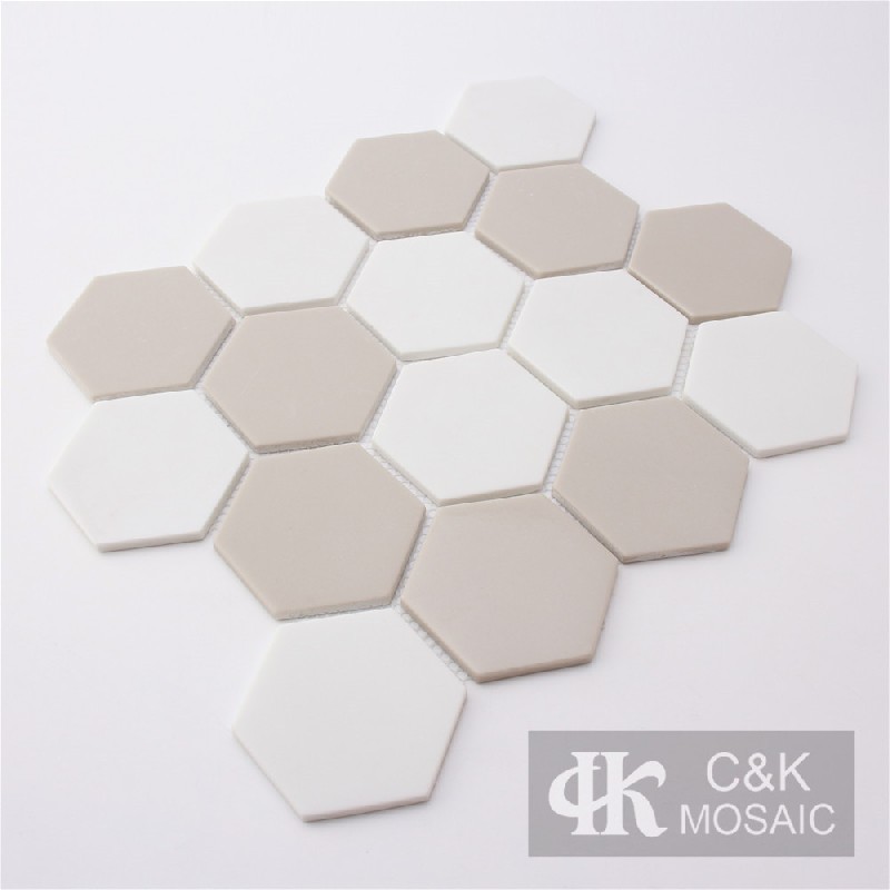 Fashion Grey Hexagon Glass Recycled glass mosaic for backsplash MSHM2062