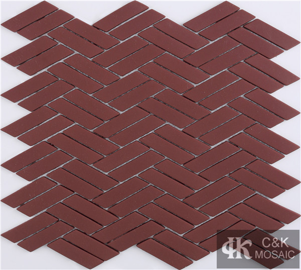 Hot selling Red Square Glass Recycled glass mosaic for backsplash 2060SXM66D1