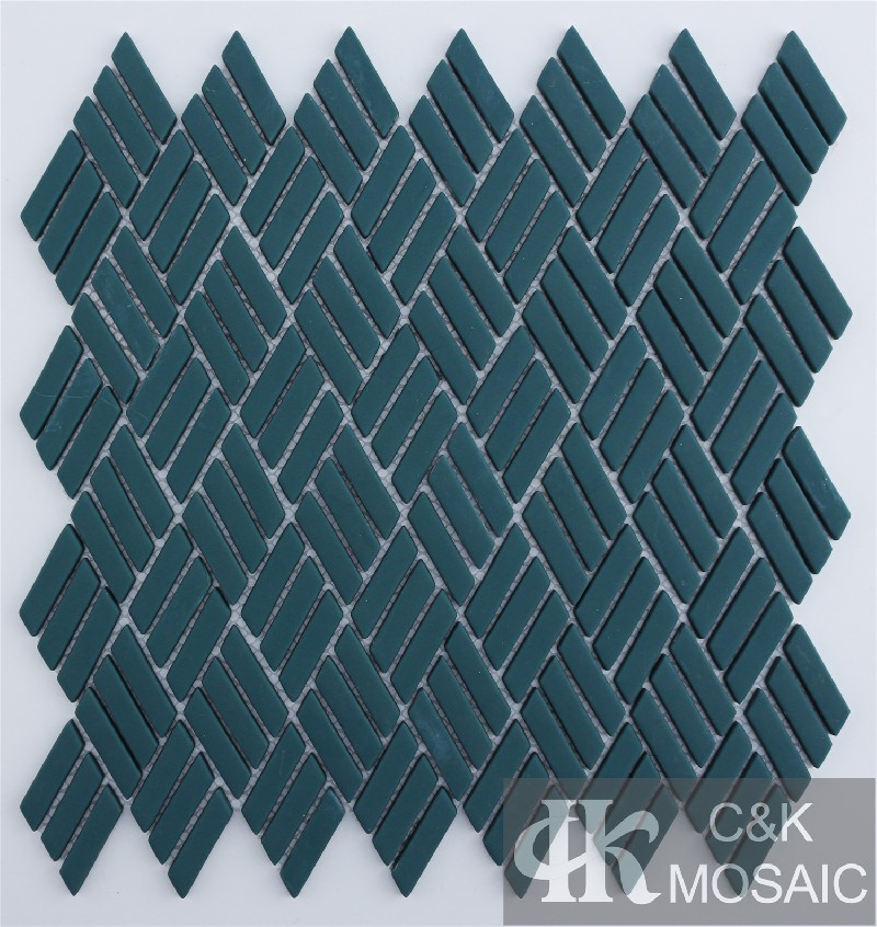 Hot selling Blue Square Glass Recycled glass mosaic for backsplash SXM107