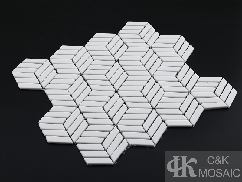 Hot selling White Square Glass Recycled glass mosaic for backsplash SXM100D