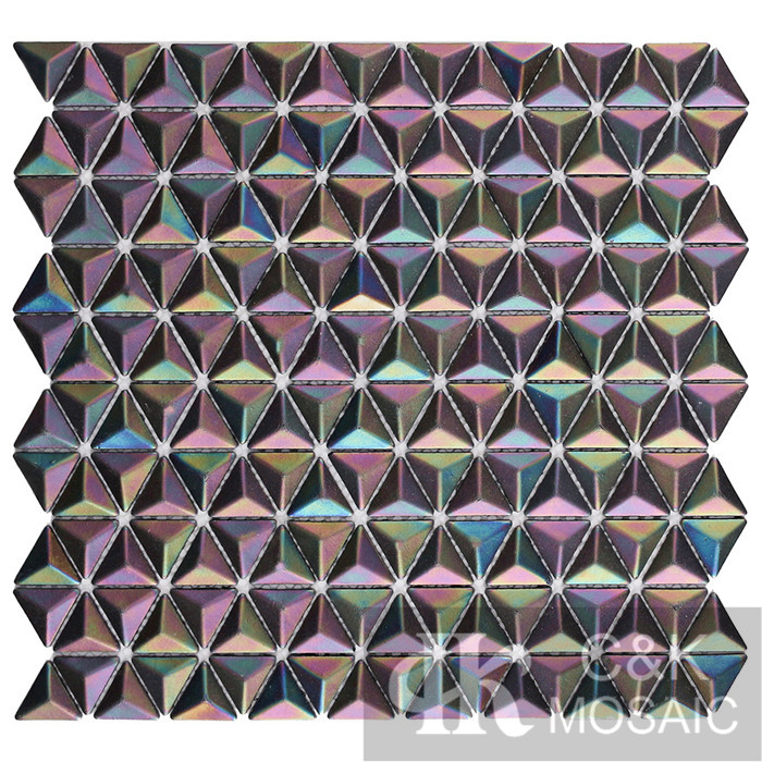 Fashion Mixed Triangle Glass Recycled glass mosaic for backsplash SJR56