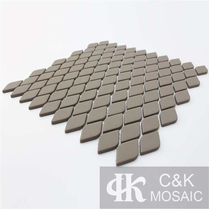 Fashion Grey Oval Glass Recycled glass mosaic for backsplash SAAM83