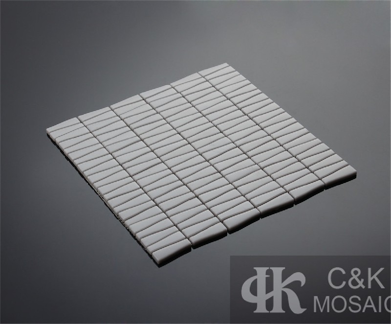 Fashion Grey Trapezoidal Glass Recycled glass mosaic for backsplash STG59