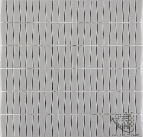 Fashion Grey Trapezoidal Glass Recycled glass mosaic for backsplash STG59