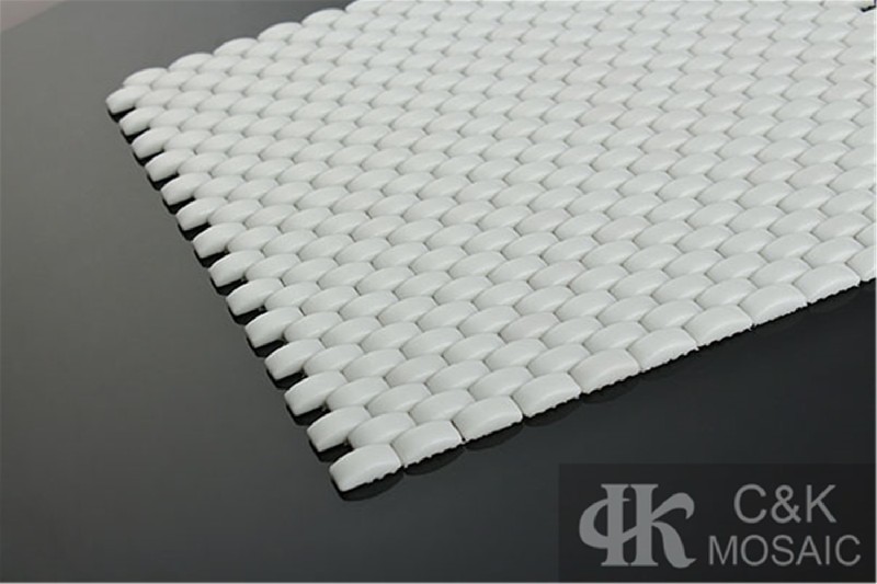 Hot selling White Rectangle Glass Recycled glass mosaic for backsplash SVG100M2