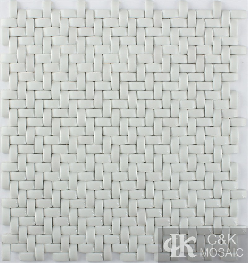 Hot selling White Rectangle Glass Recycled glass mosaic for backsplash SVG100M2