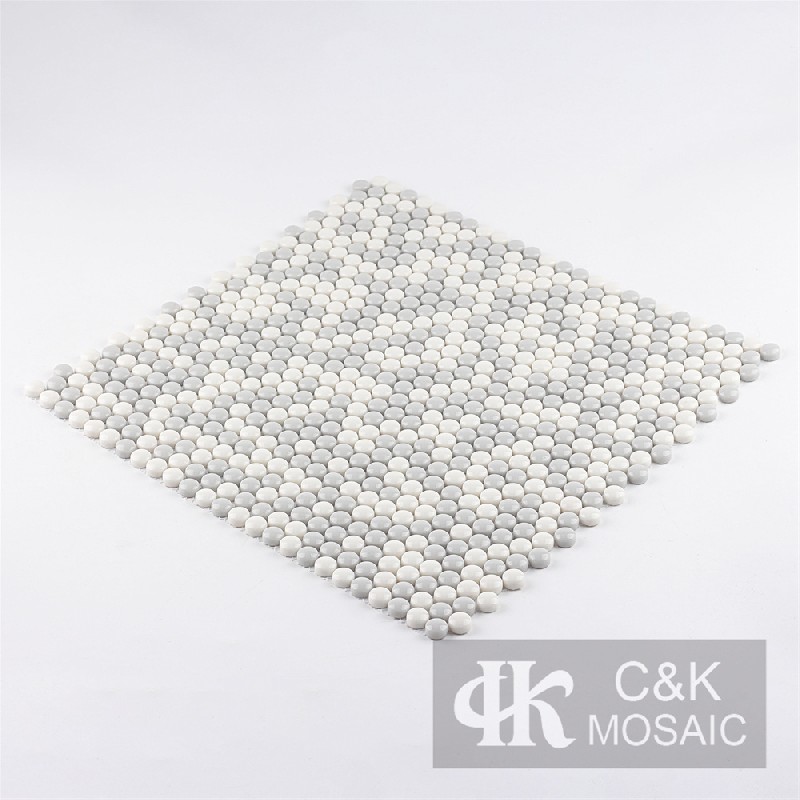 Fashion Mixed Round Glass Recycled glass mosaic for backsplash MSRG2084