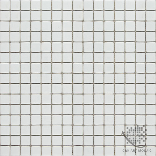 Hot selling White Square Glass Recycled glass mosaic for backsplash 20SS100