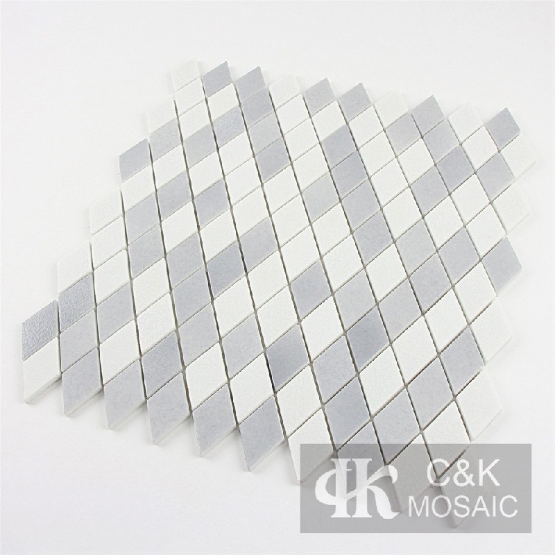 Fashion Grey Diamond Recycled Glass Mosaic For Backsplash MNLM2022B
