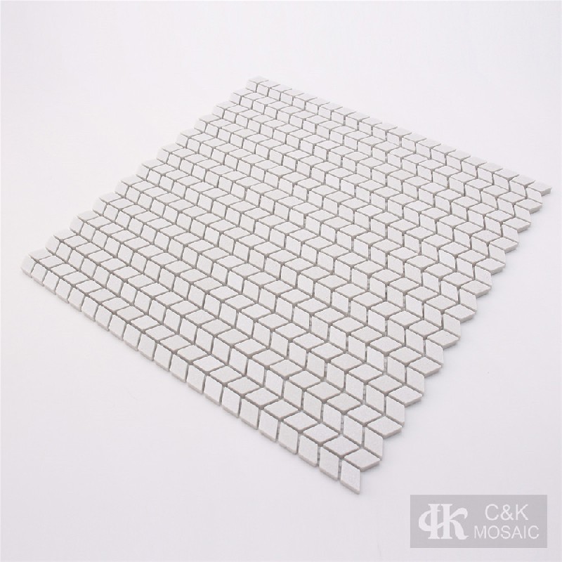 Hot Selling White Diamond Recycled Glass Mosaic For Kitchen MNLM1002Z
