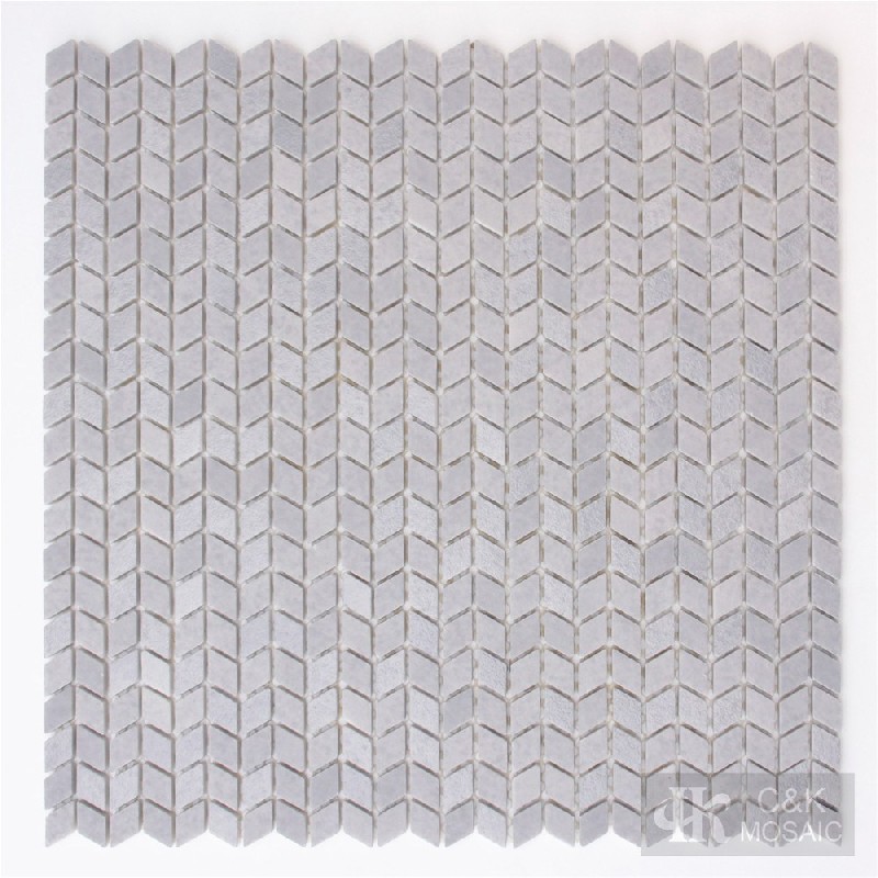 Hot Selling Grey Diamond Recycled Glass Mosaic For Kitchen MNLM2007Z