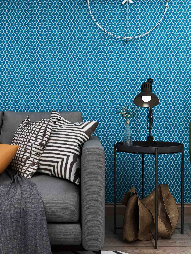 Modern Blue Teardrop Glass Mosaic For Wall Decoration MNAAM7001