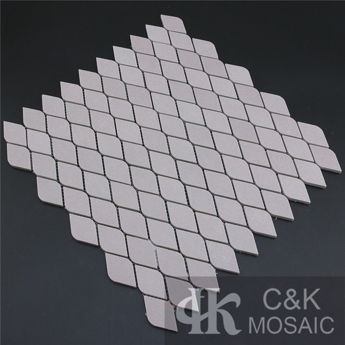 Modern Grey Teardrop Glass Mosaic For Wall Decoration MNAAM2004