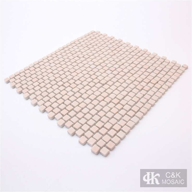 Hot Selling Pink Square Glass Mosaic For Spa MNDSM4001