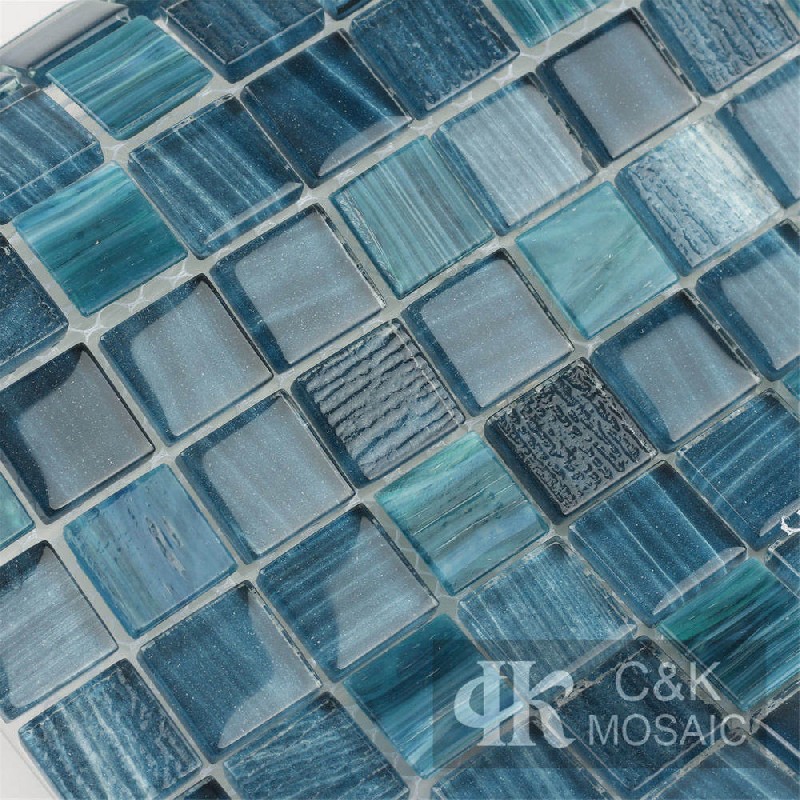 Dark Blue Mixed Mosaic Tiles for Bathroom MLSG7003