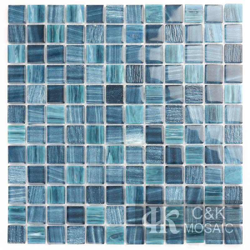 Dark Blue Mixed Mosaic Tiles for Bathroom MLSG7003