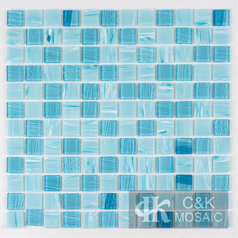 Ocean Blue Mixed Crystal Mosaic Tiles for Mosaic Pool MLSG7014