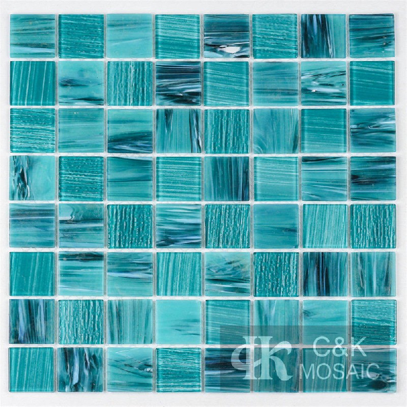 Mixed Glass Blue Mosaic Tiles for Swimming Pool MLSG6012