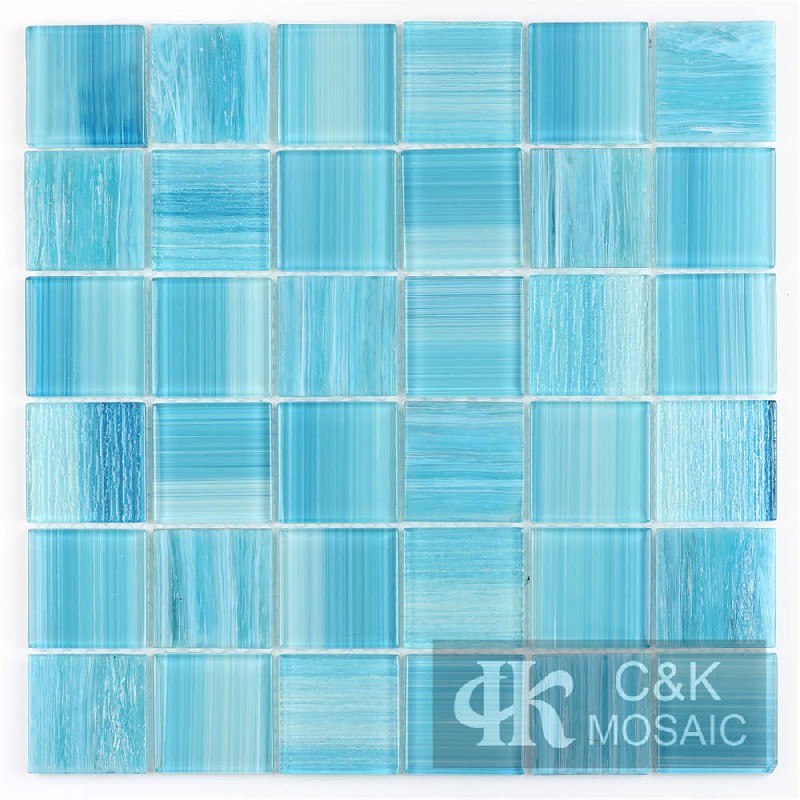 Mixed Glass Blue Mosaic Tiles for Swimming Pool MLSG7006