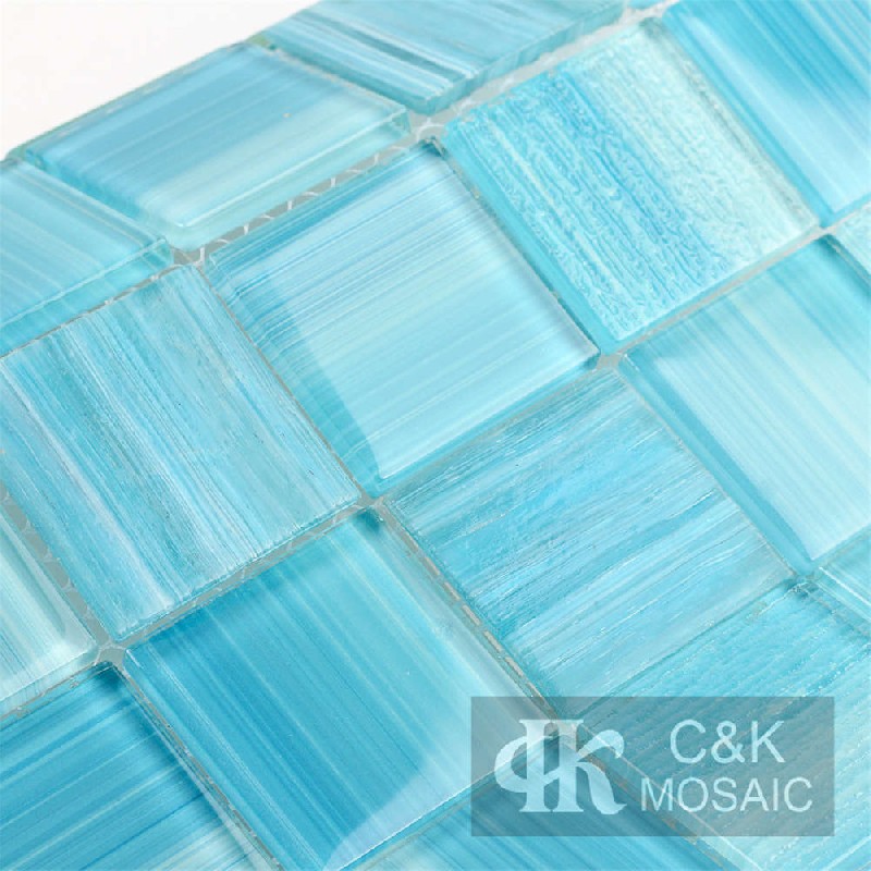 Mixed Glass Blue Mosaic Tiles for Swimming Pool MLSG7006